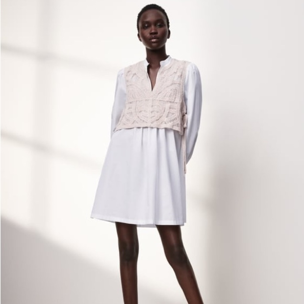 Zara poplin dress / size small